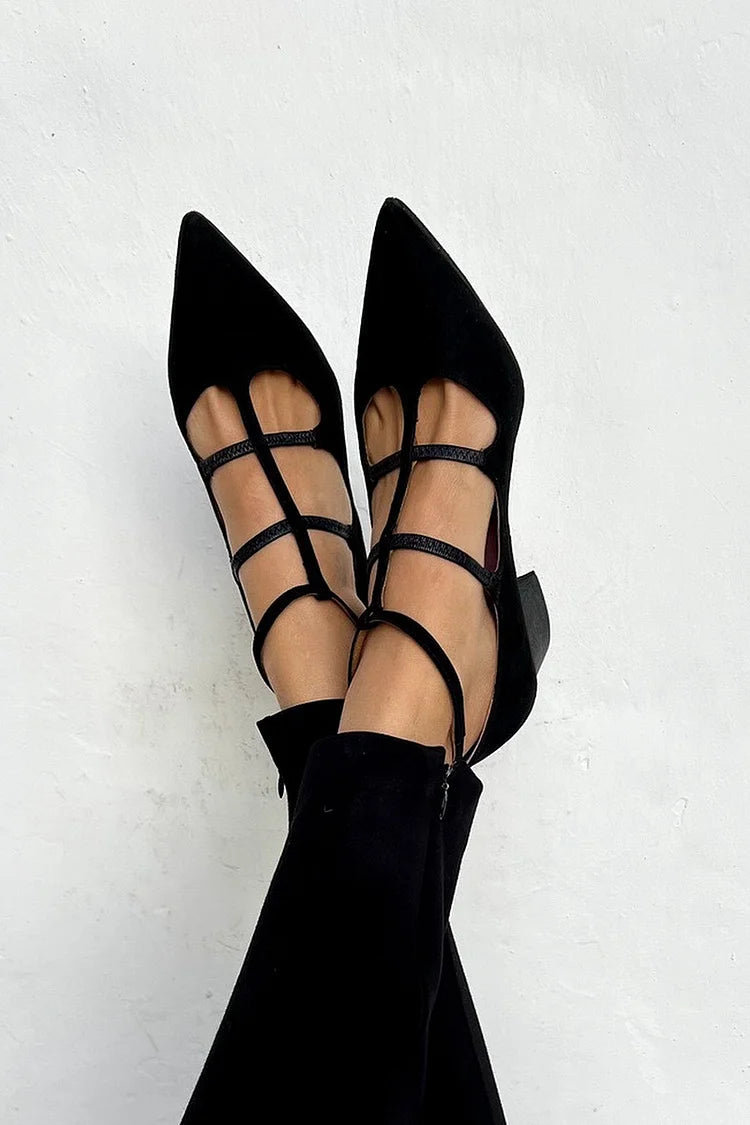 BENEDETTA | Ballerines élégantes à lacets pointues pour un look raffiné