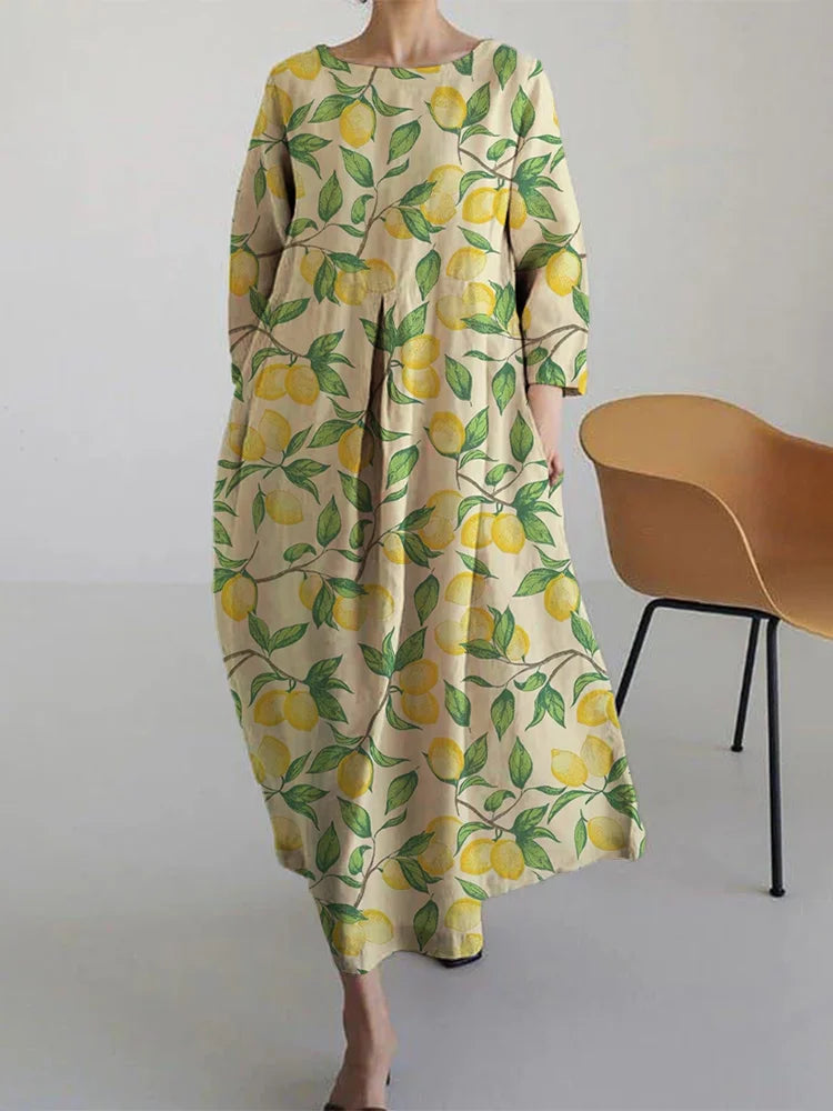 AUBE | Robe midi fleurie au confort aérien et au style méditerranéen, parfaite pour l'été