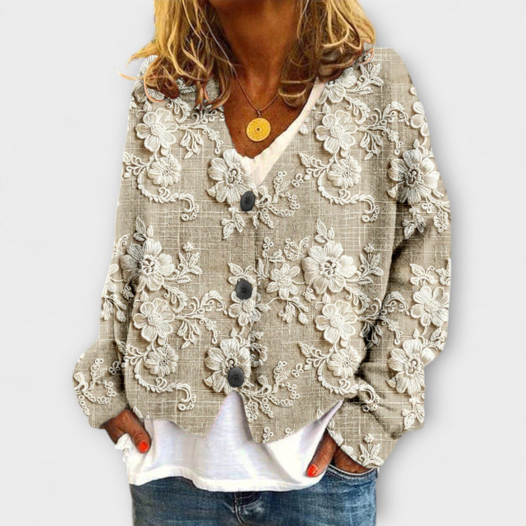 Stella - Cardigan à Motifs Floraux