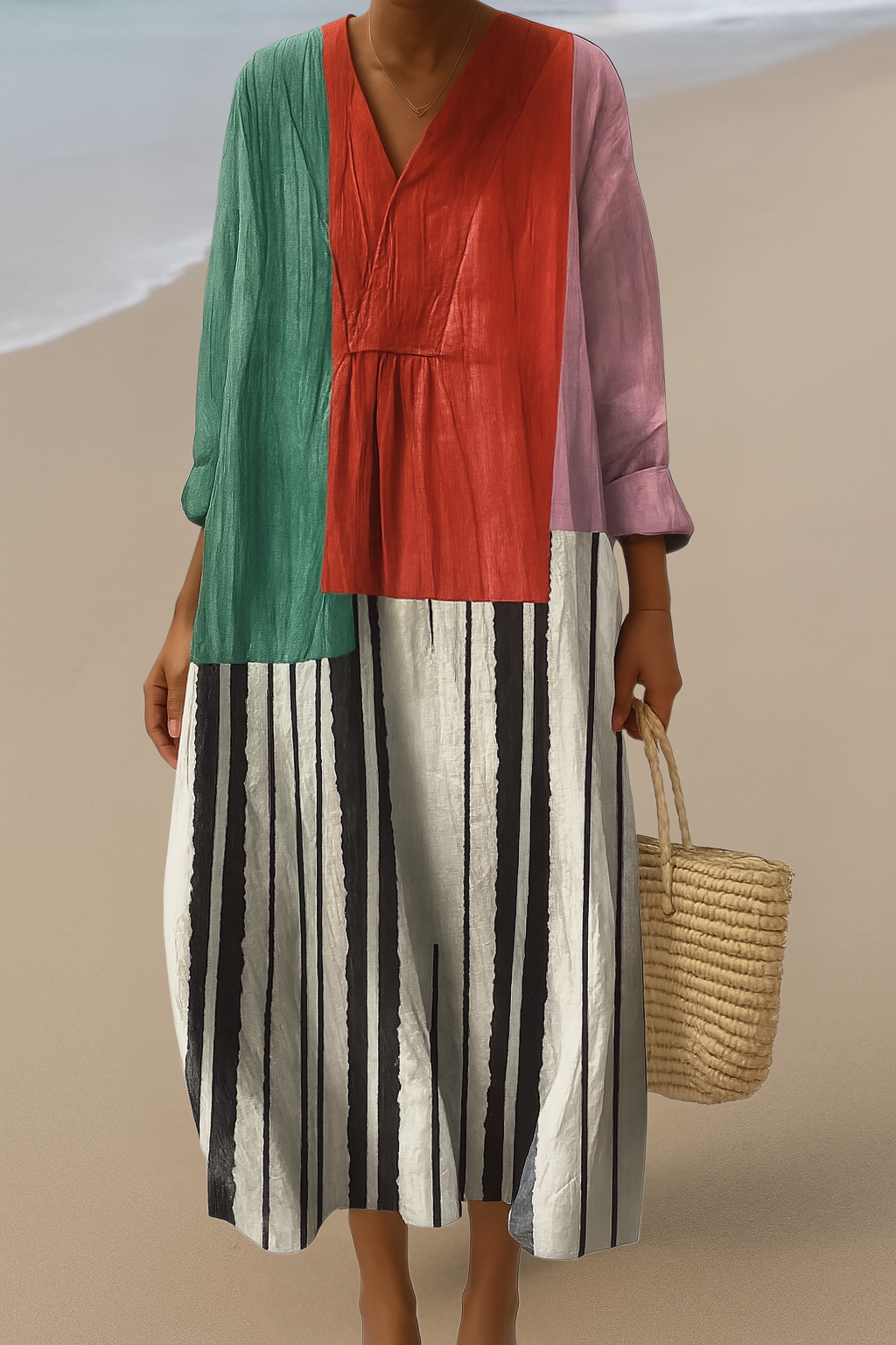 Sofie| Robe Maxi Artistique – Montrez-vous avec un style sans effort