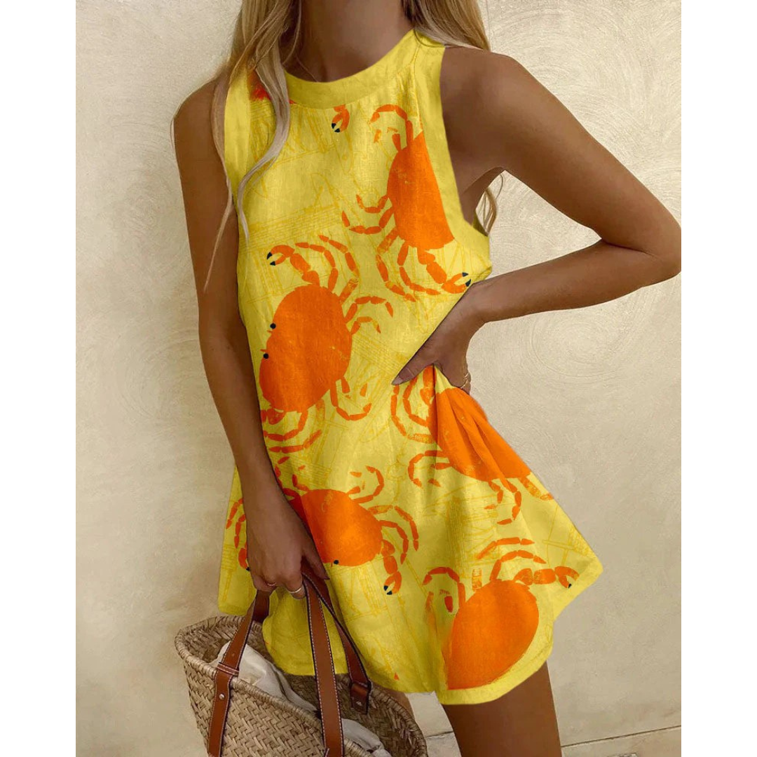 Beatrice™ | Robe Mince avec Imprimé de Crabes