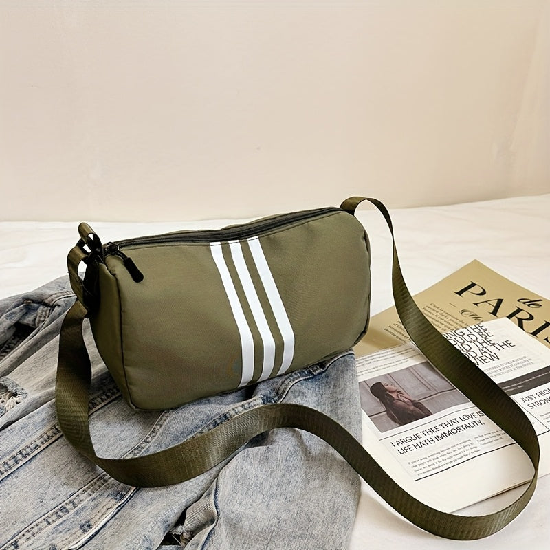 Sac à Bandoulière Casual à Rayures pour Femme