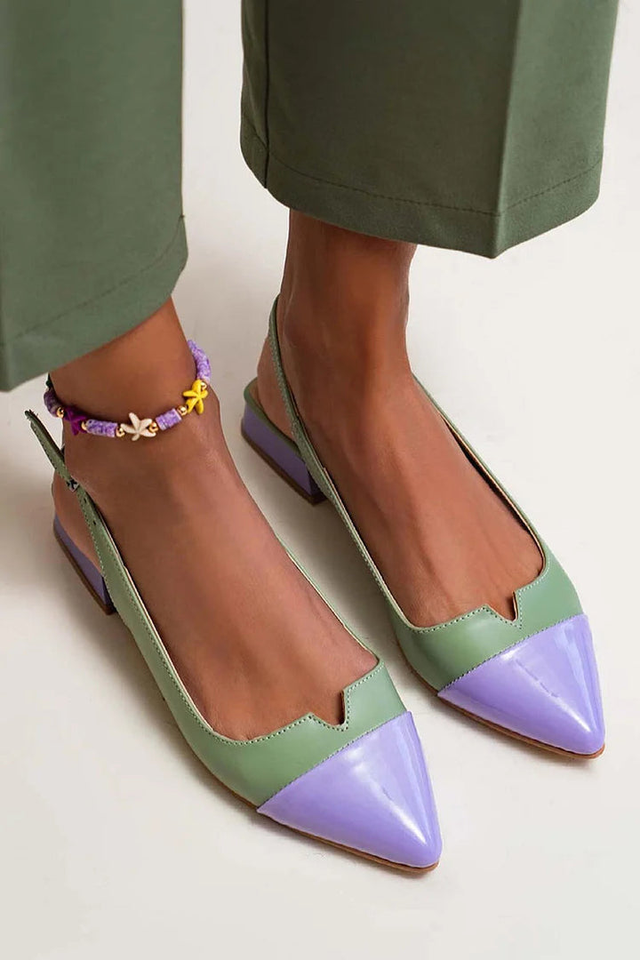 VITTORIA | Ballerines élégantes avec bout et détails bicolores pour un style raffiné