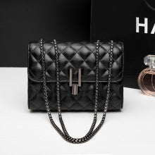 Sac à Bandoulière Mini Tartan Élégant Noir
