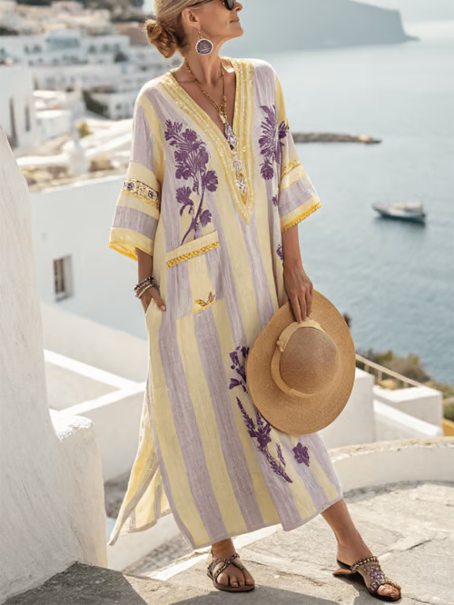 Robe en Lin Bohémienne