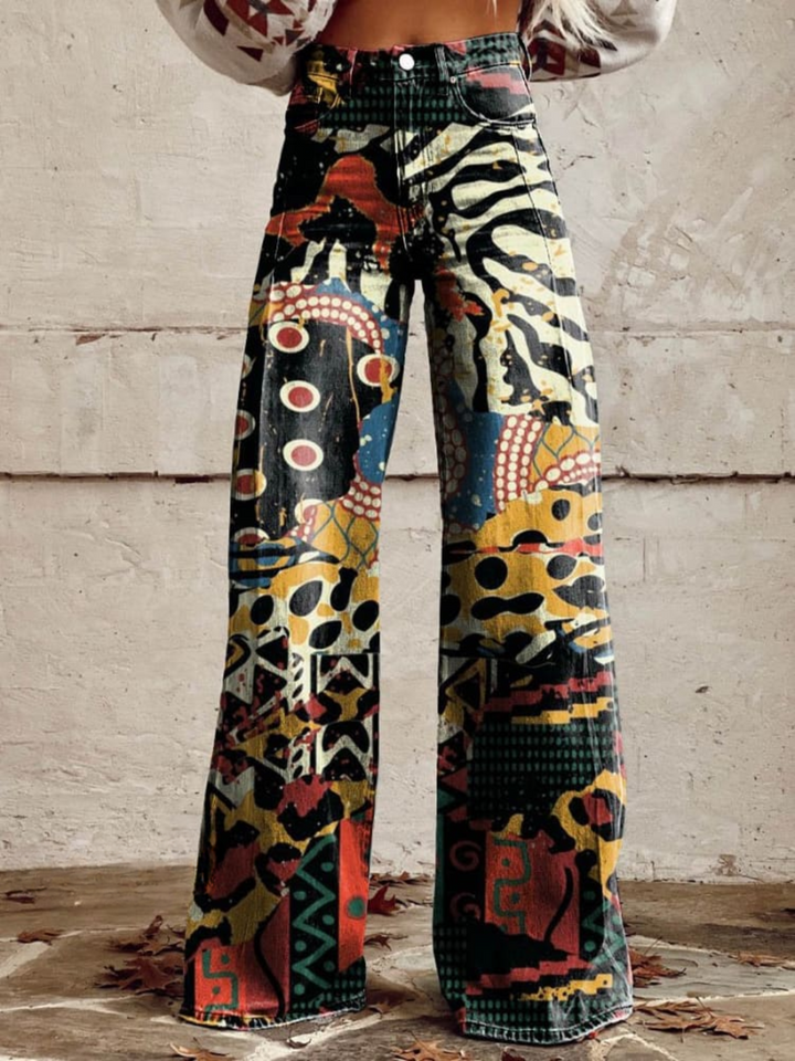 Yasmine | Pantalons flare artisanaux qui marchent avec style