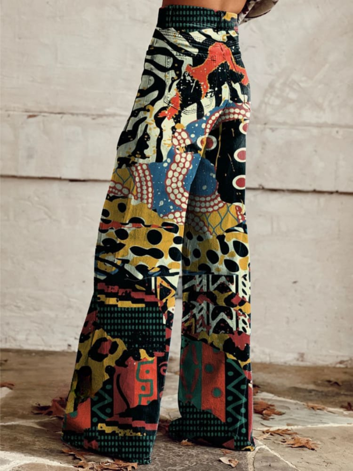 Yasmine | Pantalons flare artisanaux qui marchent avec style
