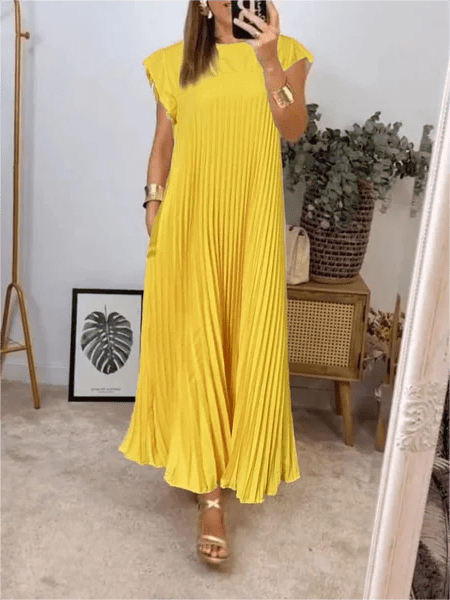 Sandra | Robe Élégante Plissée