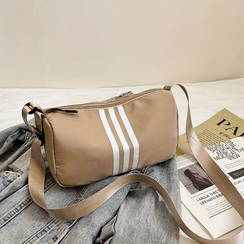 Sac à Bandoulière Casual à Rayures pour Femme