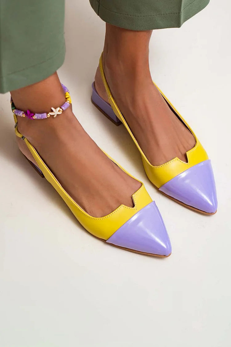 VITTORIA | Ballerines élégantes avec bout et détails bicolores pour un style raffiné