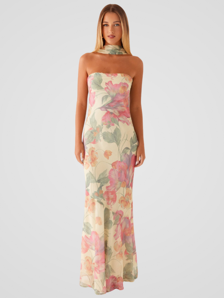 Aperti™ | Robe Bandeau en Chiffon Floral