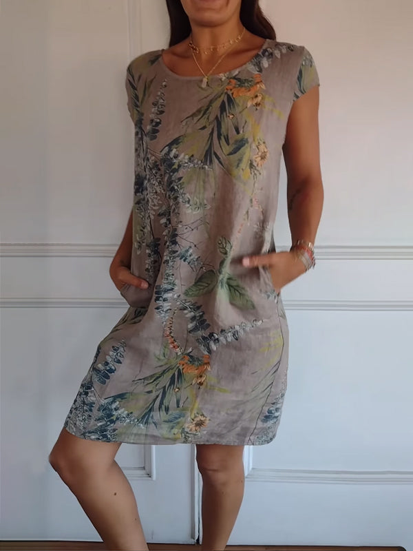 Annelinn - Robe Confortable à Col Rond