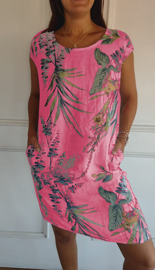 Annelinn - Robe Confortable à Col Rond