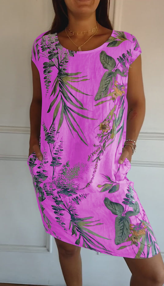 Annelinn - Robe Confortable à Col Rond