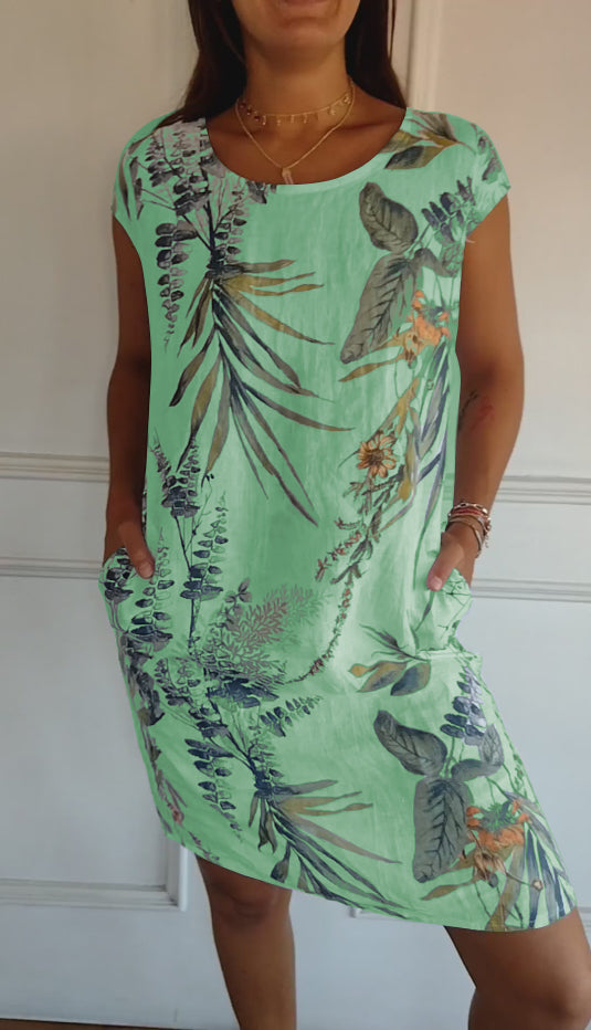 Annelinn - Robe Confortable à Col Rond