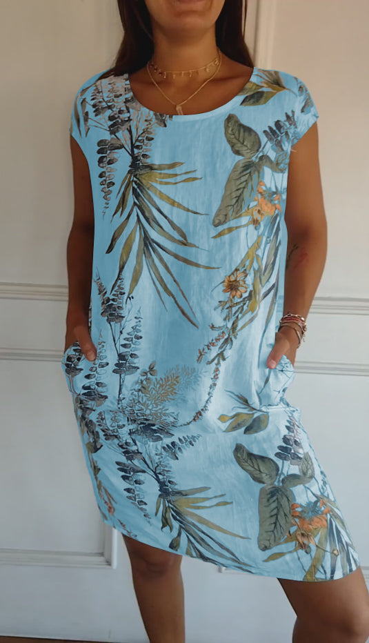 Annelinn - Robe Confortable à Col Rond