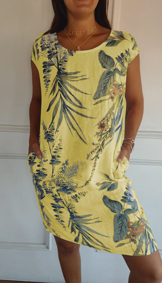 Annelinn - Robe Confortable à Col Rond