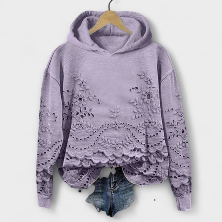 Grace – Sweat à capuche vintage avec imprimé floral