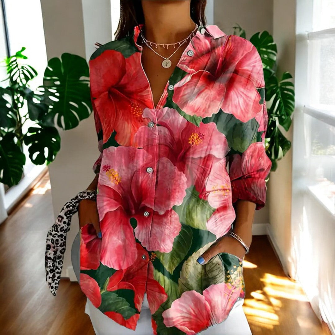Carla™ | Blouse vintage à imprimé fleuri