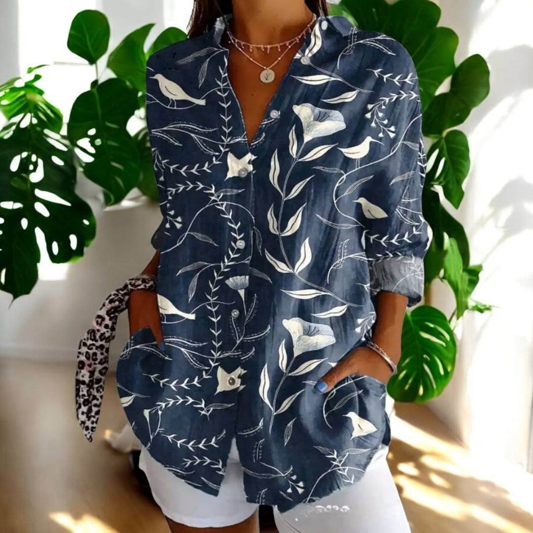 Carla™ | Blouse vintage à imprimé fleuri
