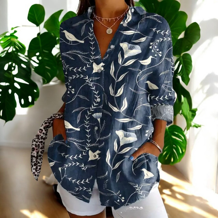 Carla™ | Blouse vintage à imprimé fleuri