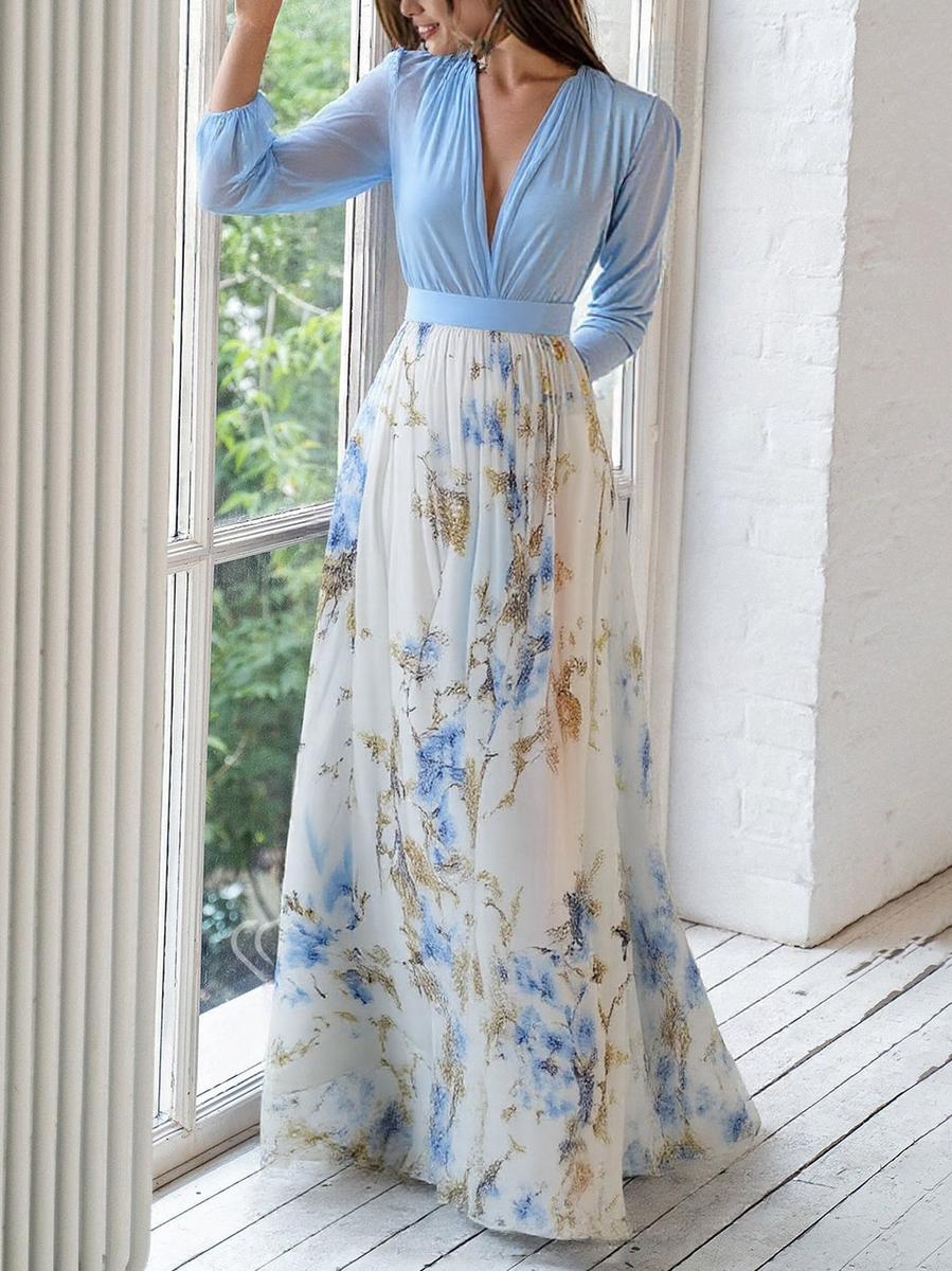 Abigail | Robe Maxi avec Imprimé Floral Éblouissant