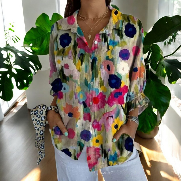 Carla™ | Blouse vintage à imprimé fleuri