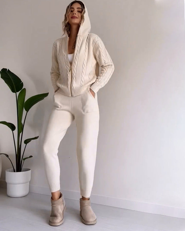 Ania - Ensemble Deux Pièces Jacquard Décontracté