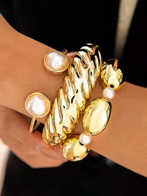 Bracelet Ouvert Géométrique