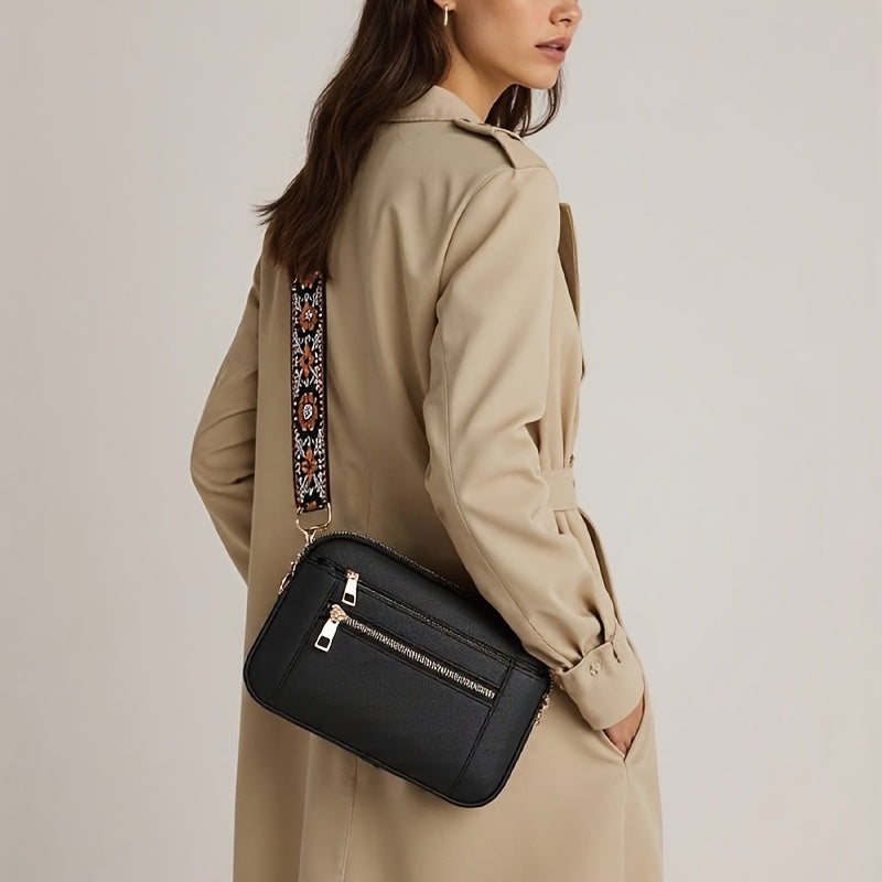 Sac à Bandoulière Carré à la Mode pour Femme