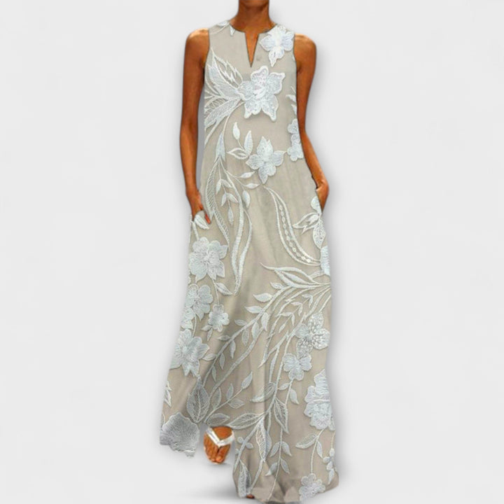 Camila - Robe Maxi Botanique Imprimée