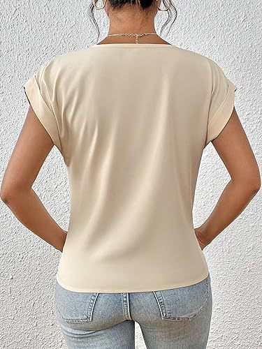 Celest - T-shirt décontracté à col en V confortable