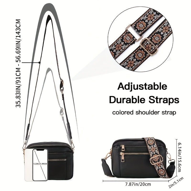 Sac à Bandoulière Carré à la Mode pour Femme