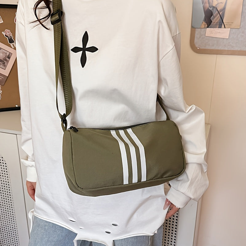 Sac à Bandoulière Casual à Rayures pour Femme