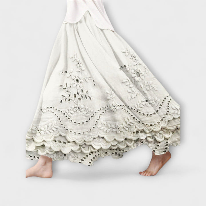 Luna – Robe Maxi Boho avec Broderie