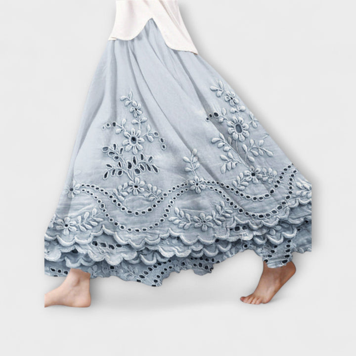 Luna – Robe Maxi Boho avec Broderie
