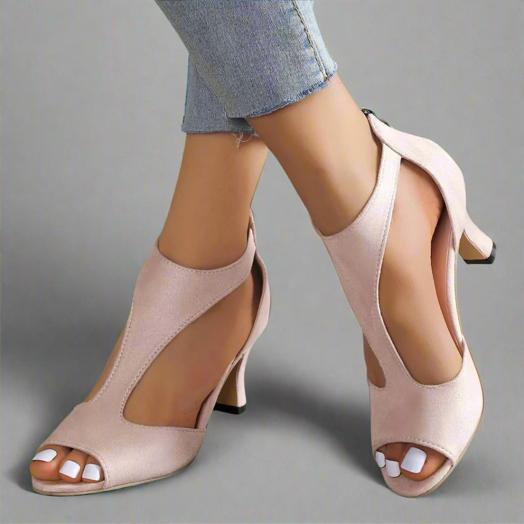 Annelie | Sandales à talons élégantes avec fermeture zippée