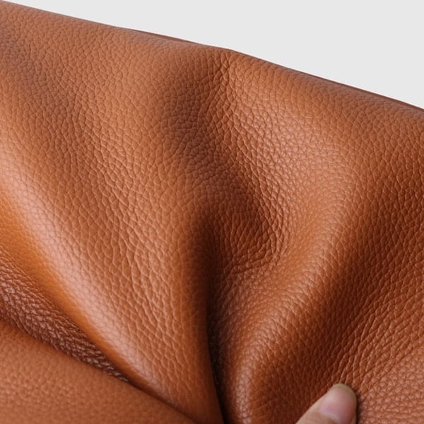 Sac à épaule en cuir véritable de couleur unie et simple