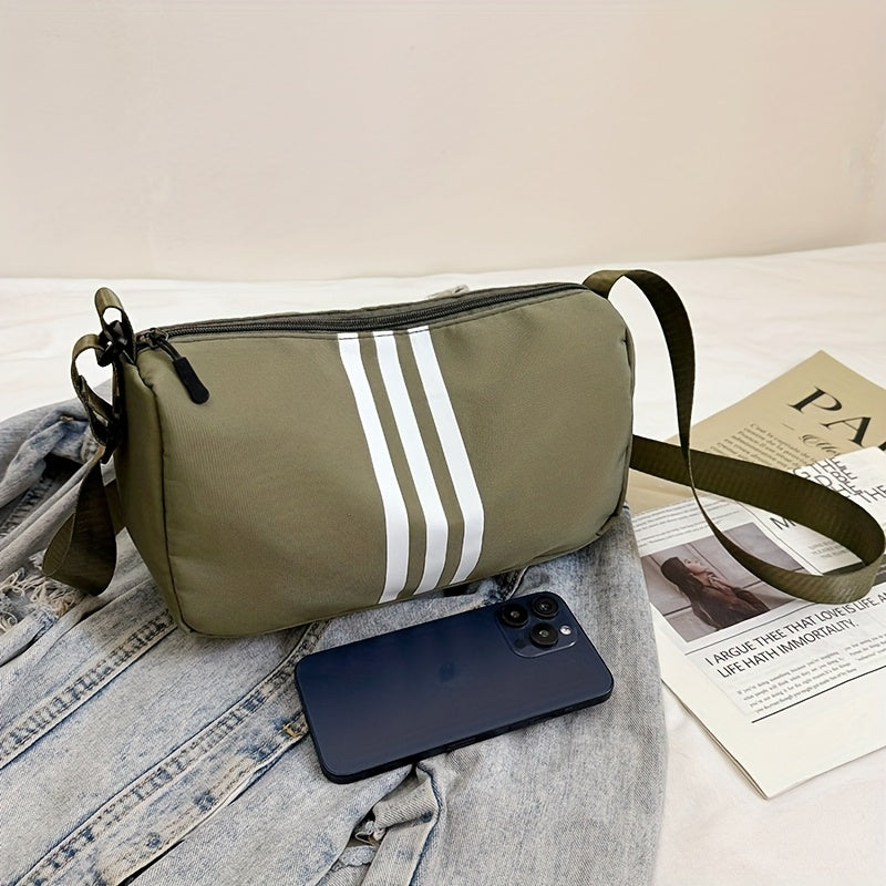 Sac à Bandoulière Casual à Rayures pour Femme