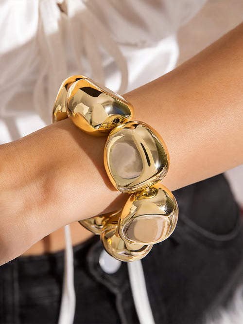 Bracelet Ouvert Géométrique