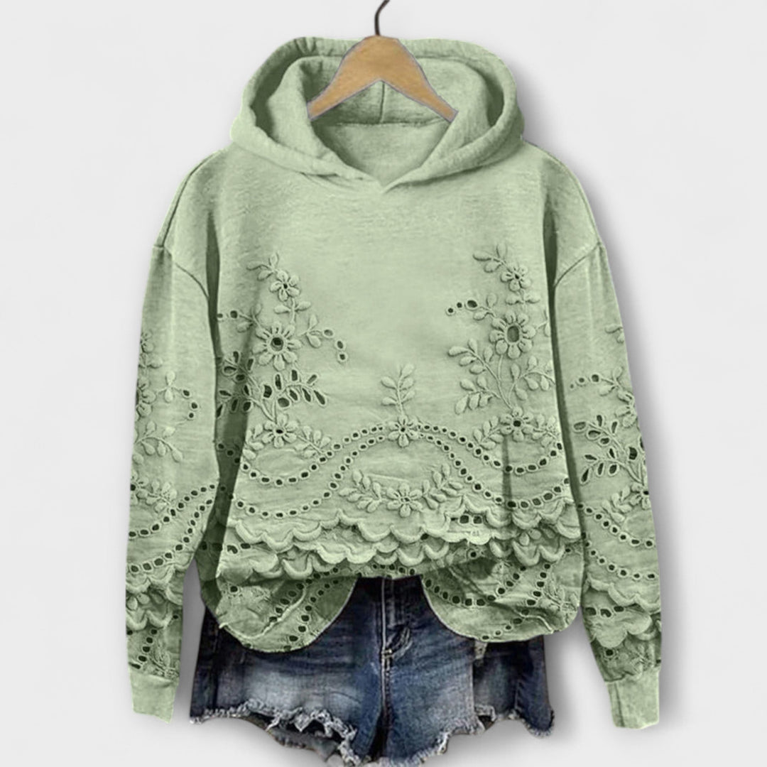 Grace – Sweat à capuche vintage avec imprimé floral