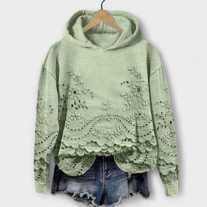 Grace – Sweat à capuche vintage avec imprimé floral