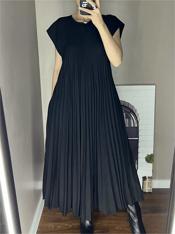 Sandra | Robe Élégante Plissée