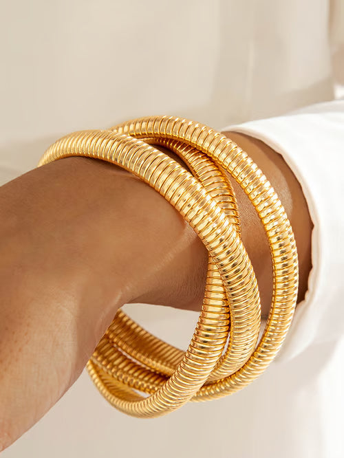 Bracelet Ouvert Géométrique