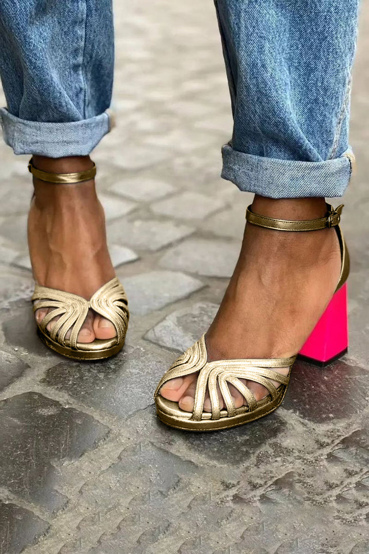 Soise™ | Sandales élégantes à talon avec bride de cheville et bout ouvert pour un style sophistiqué