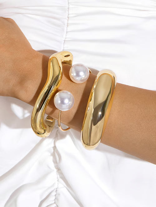 Bracelet Ouvert Géométrique