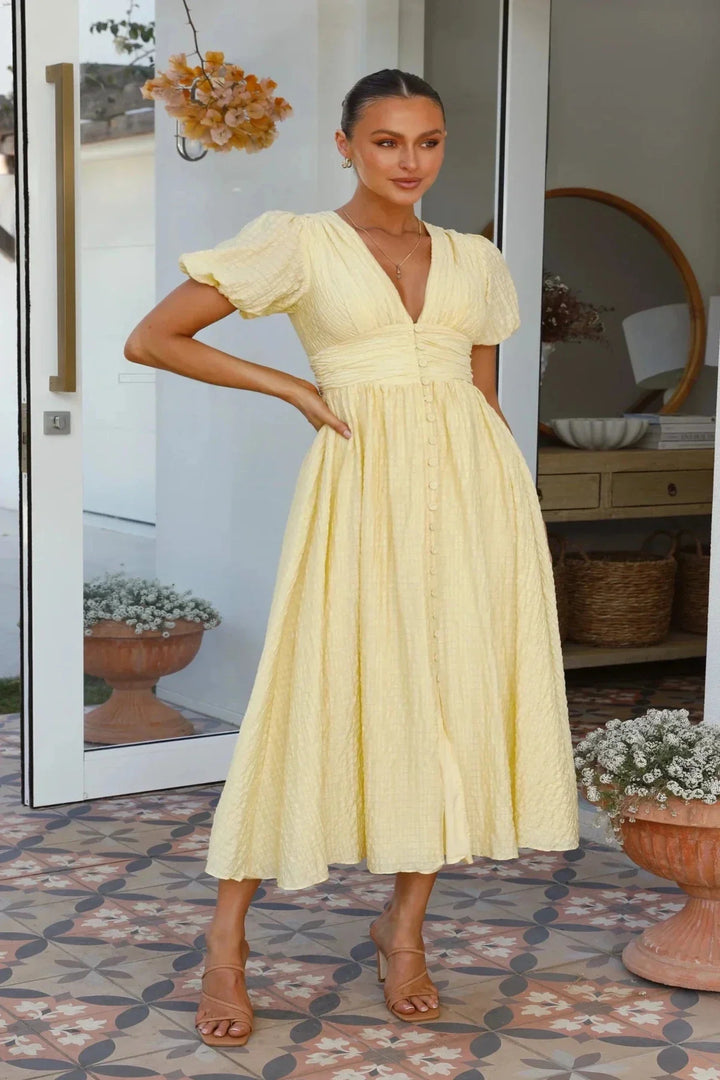 Robe longue bleu clair