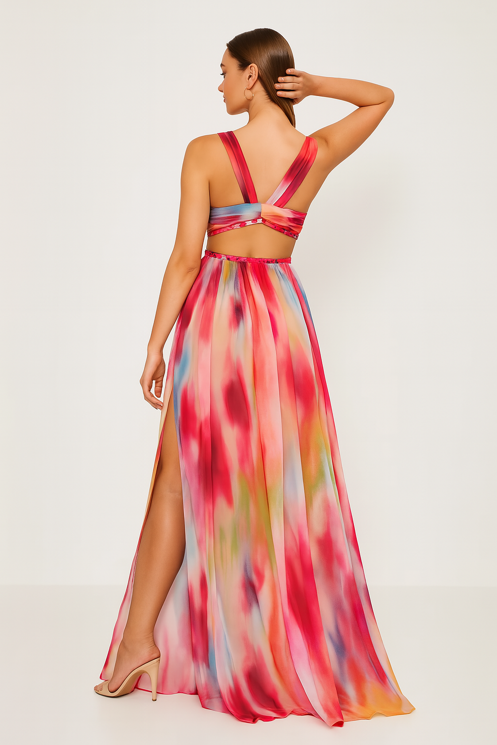 Lucia™ | Robe Maxi avec Imprimé Aquarelle