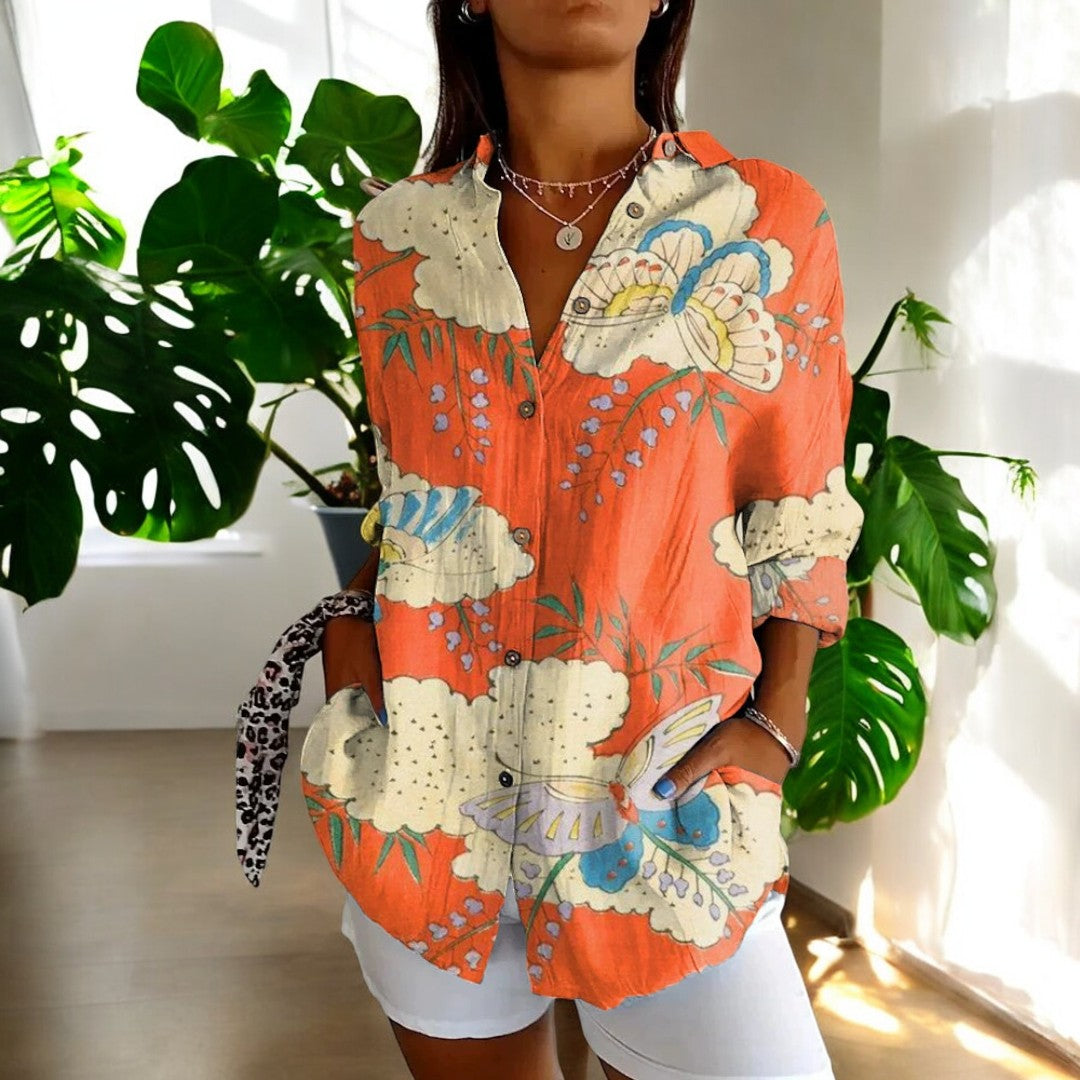 Carla™ | Blouse vintage à imprimé fleuri