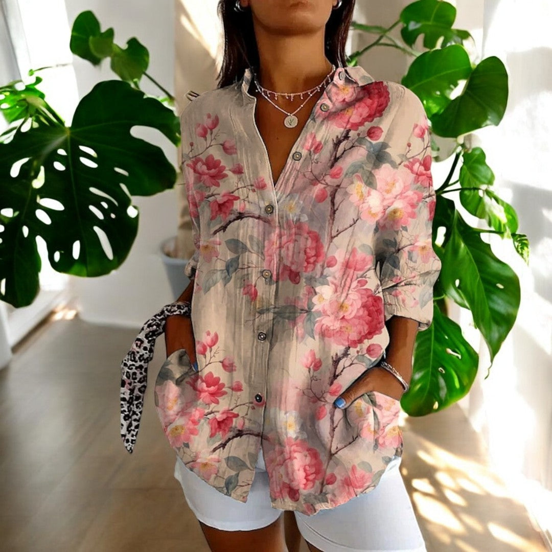 Carla™ | Blouse vintage à imprimé fleuri
